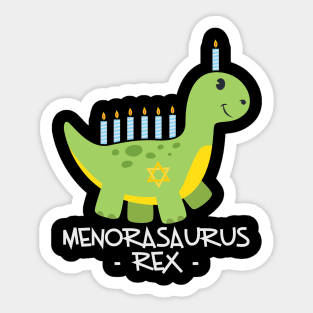 Hanukkah Dinosaur Menorasaurus T Rex Dino Chanukah Sticker